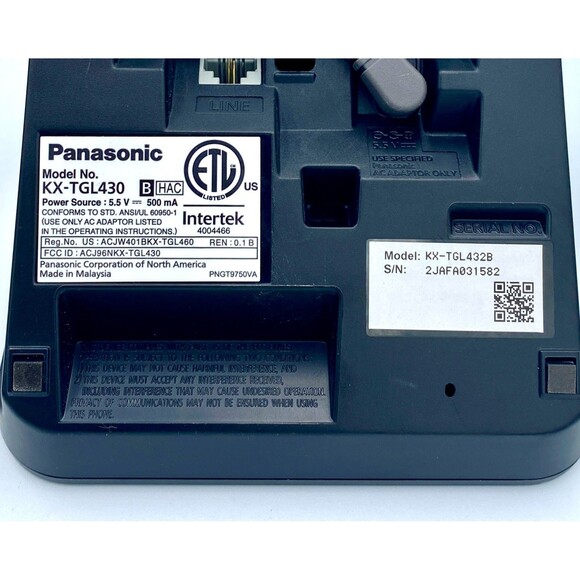 Panasonic KX-TGL432B Expandable Cordless Phone w/ Answering Machine- 2 Handset - Picture 4 of 4